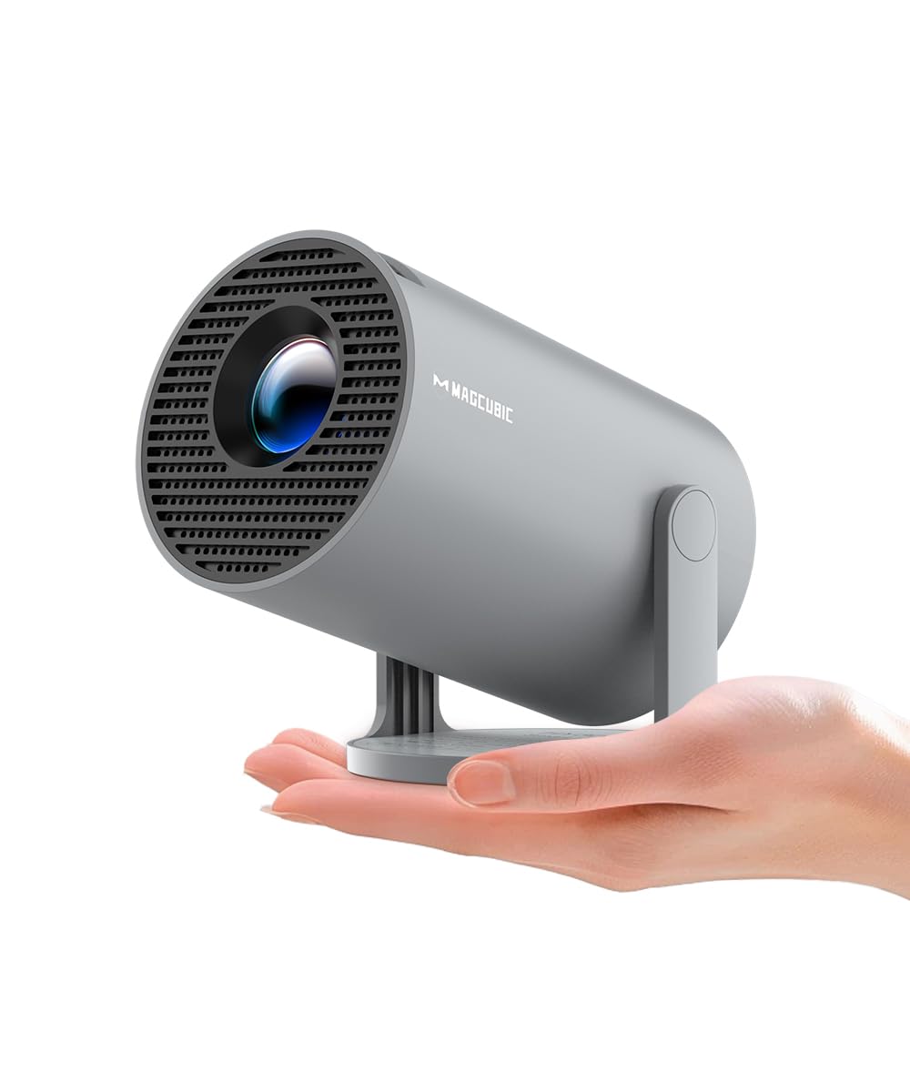 Magcubic Mini Beamer 4K Unterstützt Android 14, Smart Projector 5G WiFi 6 BT 5.4, Mini Projektor Full HD 1080P Unterstützt 200ANSI 8000L Auto Horizontal Trapezoid Correction (weiß)