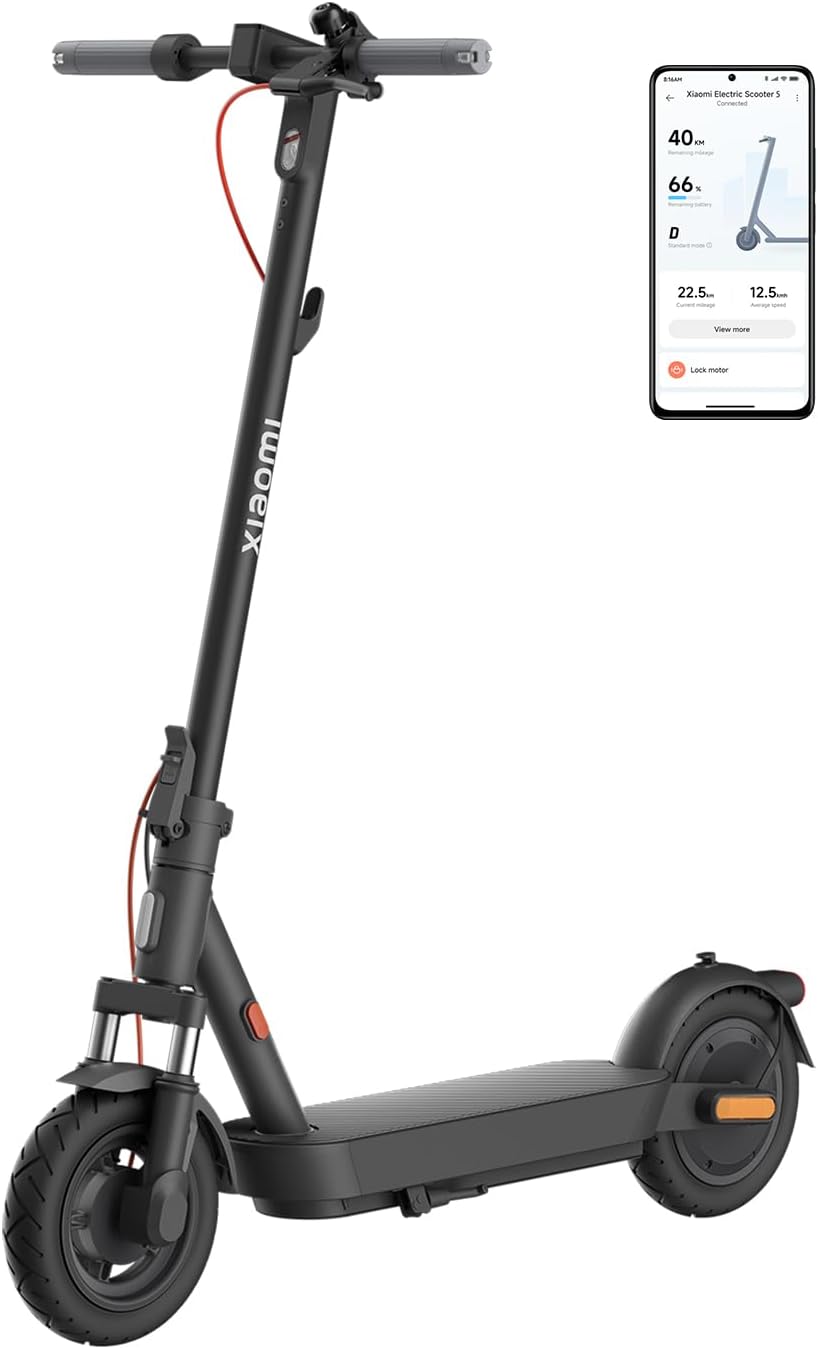 Xiaomi E-Scooter 4 Lite, 4 Pro Plus, 4 Ultra, 5 Elite, 5, 5 Pro or 5 Max with German Road Legal (Max 20 km/h, Up to 70 km Range and 25% Incline, Pneumatic Tyres, Dual Brakes, Display, App)