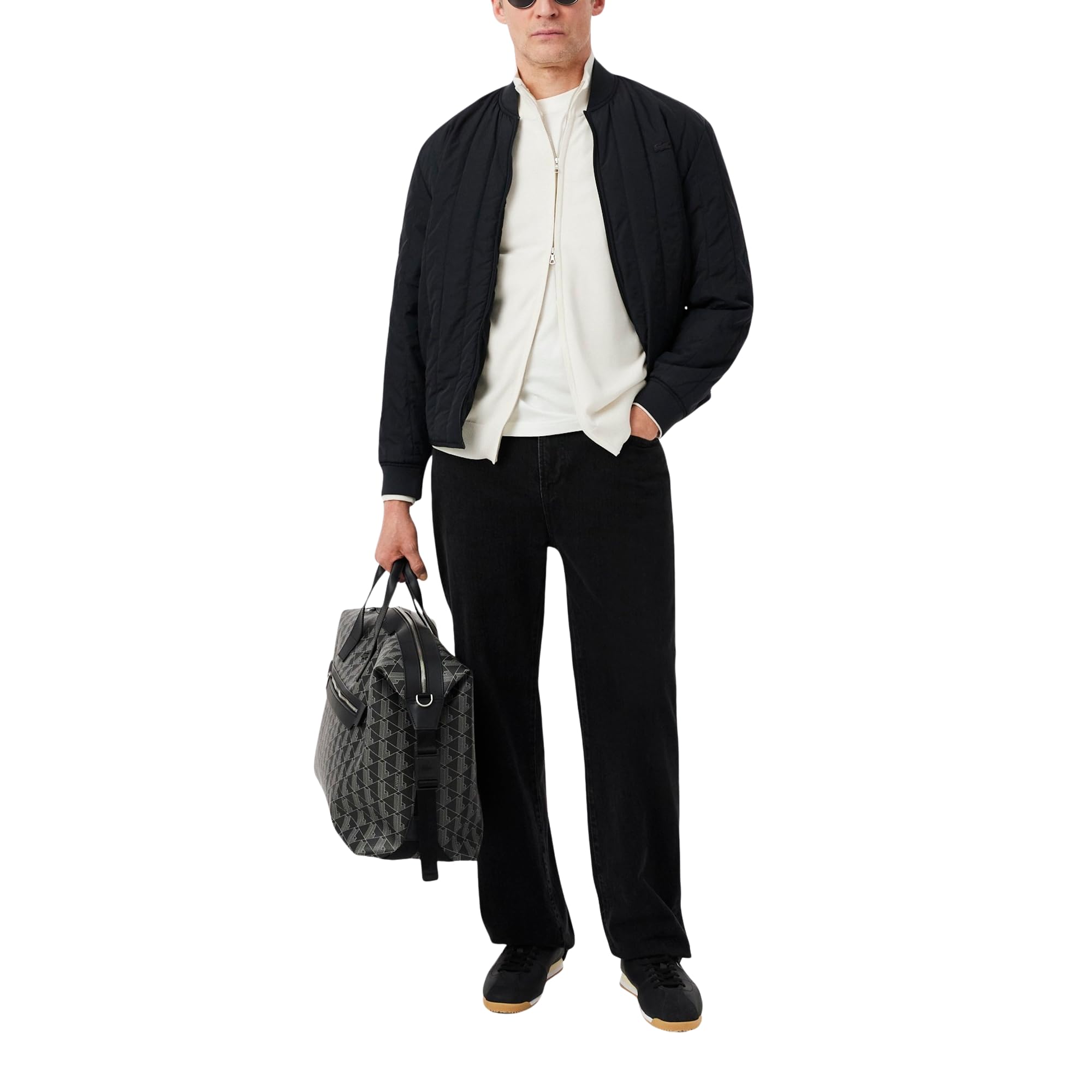 Lacoste Men's Zipped High Neck Cotton Sweater