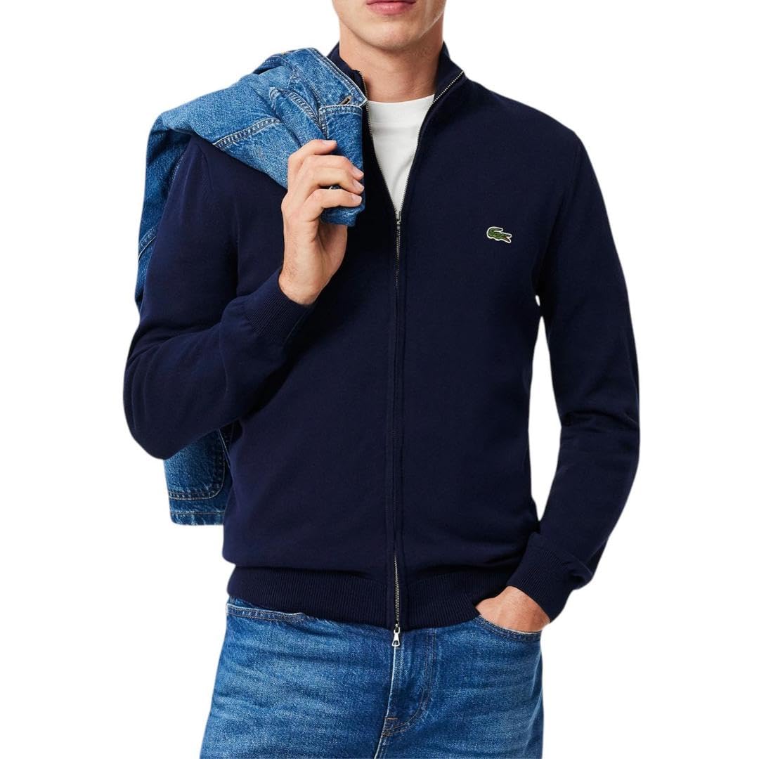Lacoste Men's Zipped High Neck Cotton Sweater